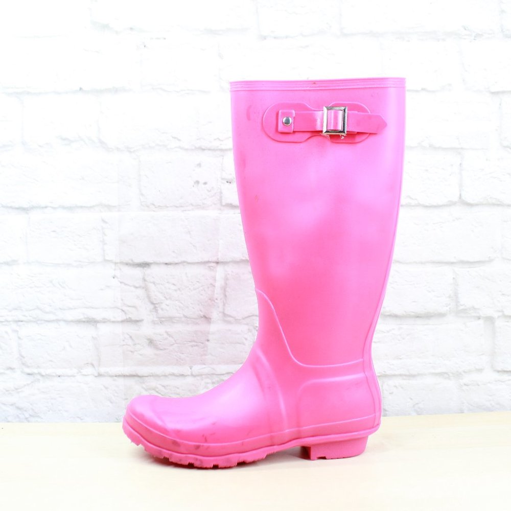 ITASCA Pink Rubber Knee High Rain Gardening Boots - Picture 1 of 8
